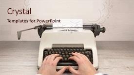  Presentation with doodles - Amazing slide deck having pr - typewriter with doodles idea message backdrop and a lemonade colored foreground