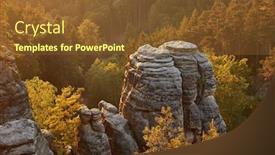  Presentation with czech republic - Slide deck featuring prachov-rock-city-in-czech background and a tawny brown colored foreground