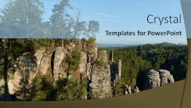 Presentation with czech republic - Slide set featuring prachov-rocks-landscape-in-czech background and a light blue colored foreground