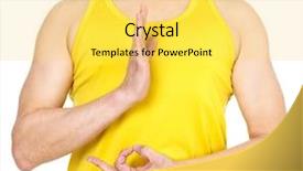  Presentation with frames isolated on white brown - Theme enhanced with practical christianity - male practicing yoga isolated background and a yellow colored foreground