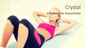  Presentation with fitness - Slide set featuring 6 practice - fitness and exercice concept background and a  colored foreground