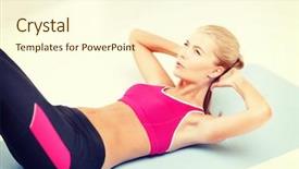  Presentation with fitness - Amazing presentation theme having 6 practice - fitness and exercice concept backdrop and a cream colored foreground