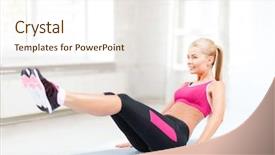  Presentation with exercise - Slide set having 6 practice - fitness and exercise concept background and a  colored foreground