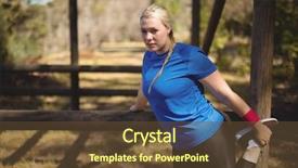  Presentation with obstacle course - Colorful presentation theme enhanced with practice frame - portrait of woman exercising backdrop and a tawny brown colored foreground