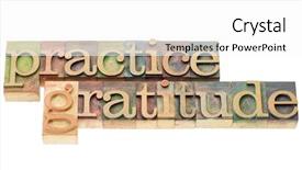  Presentation with gratitude - Presentation theme consisting of practice gratitude - isolated text background and a white colored foreground