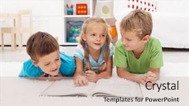  Presentation with story - Slide set consisting of practice reading and story telling background and a soft green colored foreground