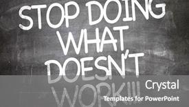  Presentation with cyber sex word written - Colorful theme enhanced with school waste management practices - stop doing what doesn't work backdrop and a gray colored foreground