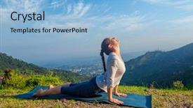  Presentation with surya - Amazing slide set having practices ashtanga vinyasa yoga surya backdrop and a light blue colored foreground