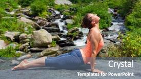  Presentation with sun salutation - Presentation theme consisting of practices ashtanga vinyasa yoga surya background and a  colored foreground