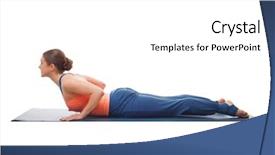  Presentation with yoga in school - PPT theme with practices yoga asana bhujangasana - cobra background and a  colored foreground