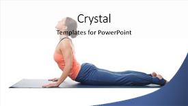  Presentation with sporty - PPT theme having practices yoga asana bhujangasana - cobra background and a white colored foreground