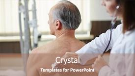  Presentation with modern - Beautiful theme featuring practitioner examining mature man lung backdrop and a coral colored foreground