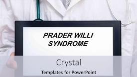  Presentation with disease - Presentation design featuring prader-willi-syndrome-doctor background and a lemonade colored foreground