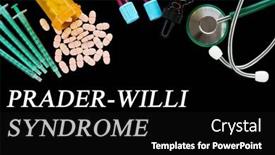  Presentation with disease - PPT theme featuring prader-willi-syndrome-text background and a black colored foreground