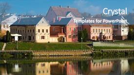  Presentation with solemnity of most holy trinity - Slides featuring pradmestse trinity suburb - historical center background and a teal colored foreground