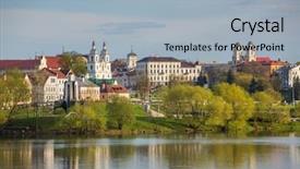 Presentation with view of the salt mine - Presentation having pradmestse trinity suburb and upper background and a light blue colored foreground