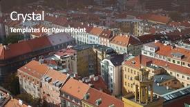  Presentation with prague - Audience pleasing slide deck consisting of prague aerial view in partial sunlight backdrop and a gray colored foreground