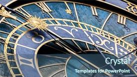  Presentation with prague - Amazing presentation theme having prague astronomical clock or prague backdrop and a ocean colored foreground