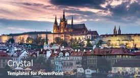  Presentation with prague - Slide deck enhanced with prague-castle-at-dusk-prague background and a ocean colored foreground