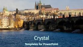  Presentation with czech republic - Slide deck consisting of prague castle with charles bridge background and a ocean colored foreground