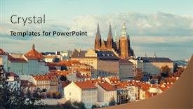  Presentation with czech republic - Beautiful slides featuring prague-castle-with-saint-vitus backdrop and a soft green colored foreground