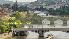  Presentation with republic day - PPT theme featuring prague-cityscape-in-summer-prague background and a tawny brown colored foreground