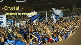  Presentation with champions league - Beautiful presentation theme featuring prague-czech-republic-april-5 backdrop and a wine colored foreground