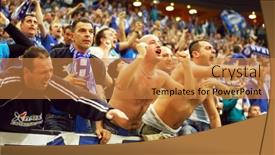  Presentation with champions league - Presentation theme enhanced with biscuit - vanilla and custard cream cake background and a blonde colored foreground