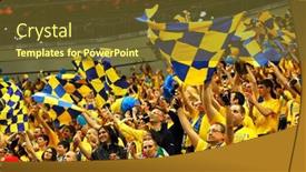  Presentation with champions league - Presentation theme enhanced with prague-czech-republic-april-5 background and a tawny brown colored foreground