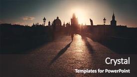  Presentation with czech republic - Slide deck enhanced with prague czech republic at sunrise background and a  colored foreground