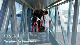  Presentation with jet - Colorful presentation enhanced with prague-czech-republic-august-04 backdrop and a ocean colored foreground