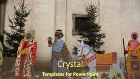  Presentation with nativity - Audience pleasing slide set consisting of prague-czech-republic-december-21 backdrop and a tawny brown colored foreground