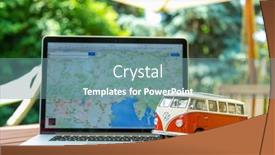  Presentation with hippie - Beautiful presentation theme featuring prague-czech-republic-july-10 backdrop and a seafoam green colored foreground