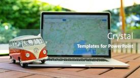  Presentation with hippie - Colorful presentation theme enhanced with prague-czech-republic-july-10 backdrop and a seafoam green colored foreground