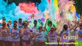  Presentation with color run - Slide deck featuring prague-czech-republic-june-4 background and a tawny brown colored foreground