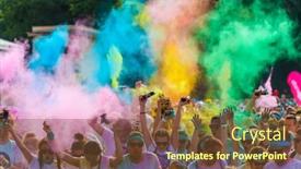  Presentation with color run - Beautiful slide deck featuring prague-czech-republic-june-4 backdrop and a tawny brown colored foreground