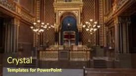  Presentation with jewish synagogue - Amazing PPT theme having prague-czech-republic-march-6 backdrop and a tawny brown colored foreground