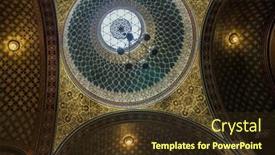  Presentation with jewish synagogue - Beautiful PPT theme featuring prague-czech-republic-march-6 backdrop and a tawny brown colored foreground