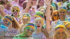  Presentation with color run - Colorful slide deck enhanced with prague-czech-republic-may-30 backdrop and a coral colored foreground