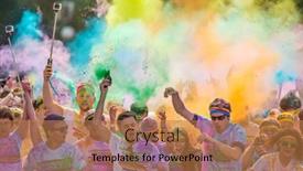  Presentation with color run - Audience pleasing slide deck consisting of prague-czech-republic-may-30 backdrop and a coral colored foreground