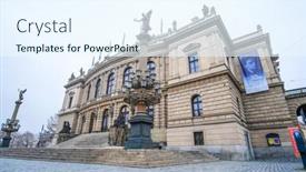  Presentation with art gallery - PPT layouts consisting of prague-czech-republic-november-24 background and a  colored foreground