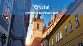  Presentation with prague - Colorful slide set enhanced with prague-czech-republic-old-town backdrop and a teal colored foreground