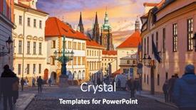  Presentation with prague - Presentation featuring prague-czech-republic-picturesque-street background and a dark gray colored foreground