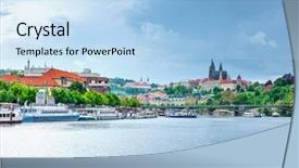  Presentation with republic day - PPT layouts consisting of prague in a summer day background and a light blue colored foreground