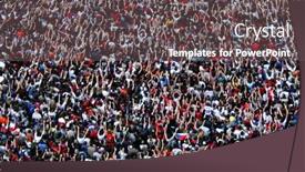  Presentation with victory team - Audience pleasing PPT layouts consisting of prague-may-25-huge-crowd backdrop and a dark gray colored foreground