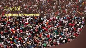  Presentation with victory team - Presentation theme featuring prague-may-25-huge-crowd background and a tawny brown colored foreground