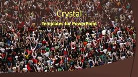  Presentation with victory team - Amazing theme having prague-may-25-huge-crowd backdrop and a tawny brown colored foreground