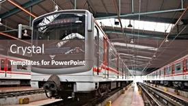  Presentation with public transport - Cool new PPT layouts with prague-september-17-modernized-subway backdrop and a gray colored foreground