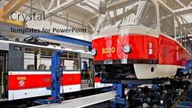  Presentation with public transport - Audience pleasing slide deck consisting of prague-september-17-renovation backdrop and a  colored foreground