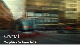  Presentation with czech republic - Presentation featuring prague-street-view-with-tram background and a wine colored foreground